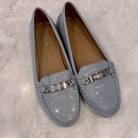 Coach Shoes - Coach Women's Light Blue Patent Loafers